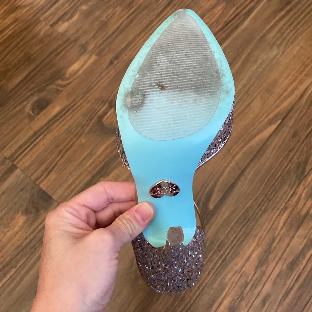 Blue by Betsy Johnson, SB Stela Champagne Glitter Pumps - Picture 5 of 10